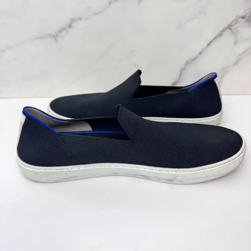 Rothy's Womens The Original Slip On Sneaker Size 11 Knit Casual Comfy Black